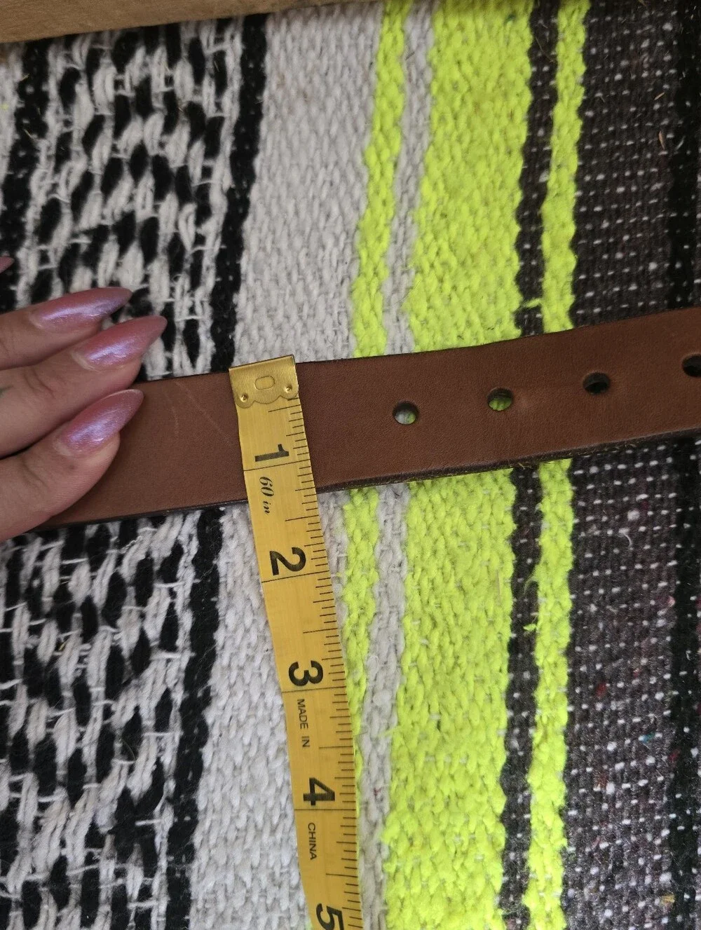 Levi's Tan Leather Belt with Silver Buckle Size:38/95